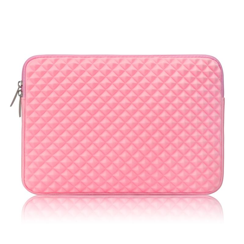 Textured Diamond Laptop Sleeve - Pink