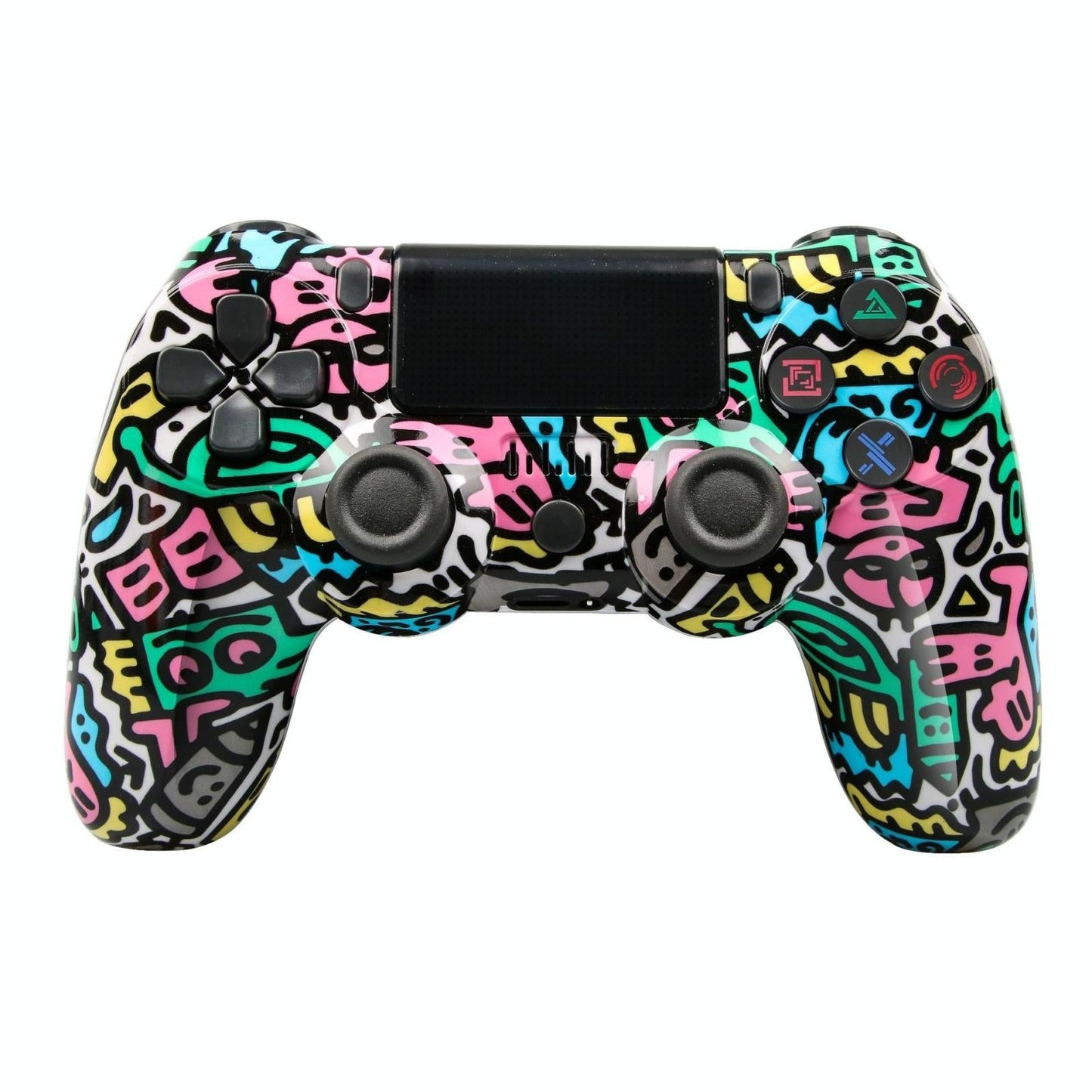 Wireless Bluetooth Game Controller for Ps4 with Dual Vibration and Light Strip - Letter