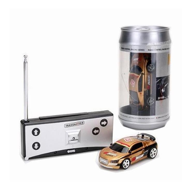 Mini Rc Car with Remote Control - Coke can Design - Gold