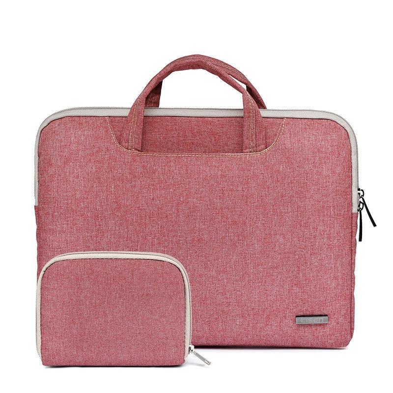 11.6 Inch Simple Business Laptop Bag with Liner - Ls-116 - Snowflake Nylon Light Red