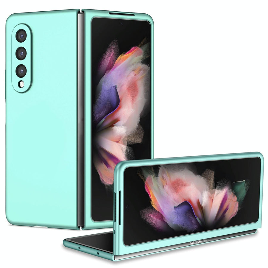 For Samsung Galaxy z Fold4 5G Foldable Armor Phone Case - Compact and Durable - Sky Blue