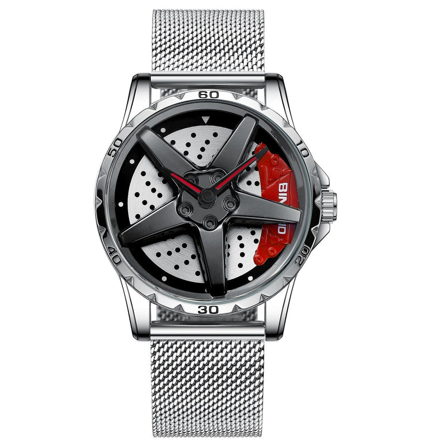 Waterproof Multifunctional Men Watch with Durable Dial - White Net-White-Red