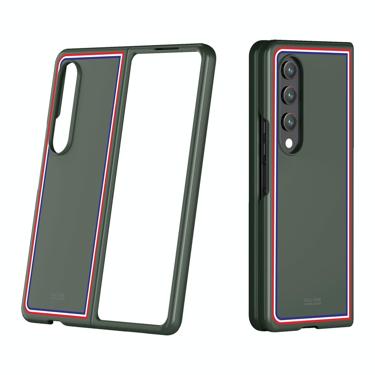 For Samsung Galaxy Z Fold4 5G Frosted Skin Case - Slim & Stylish - Checkered Green