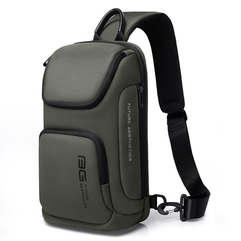 Waterproof Anti Theft Crossbody Chest Bag For Men 34 X 17.5 X 11Cm - Green