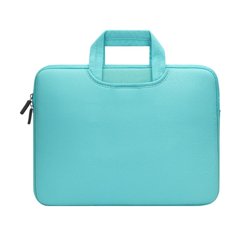 Portable Air Permeable Handheld Sleeve for 13.3 Laptops - 34x25.5x2.5cm - Green