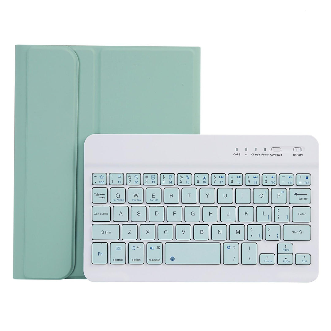 Ultra-Thin Bluetooth Keyboard Tablet Case For Ipad Mini 6 With Stand And Pen Slot - Candy Colour - Green