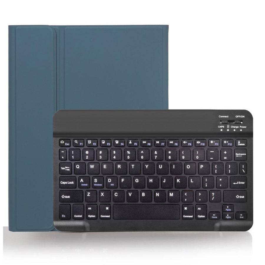 Detachable Bluetooth Keyboard Tablet Case For Ipad Pro 11 With Pen Slot - Plain Texture - Dark Green