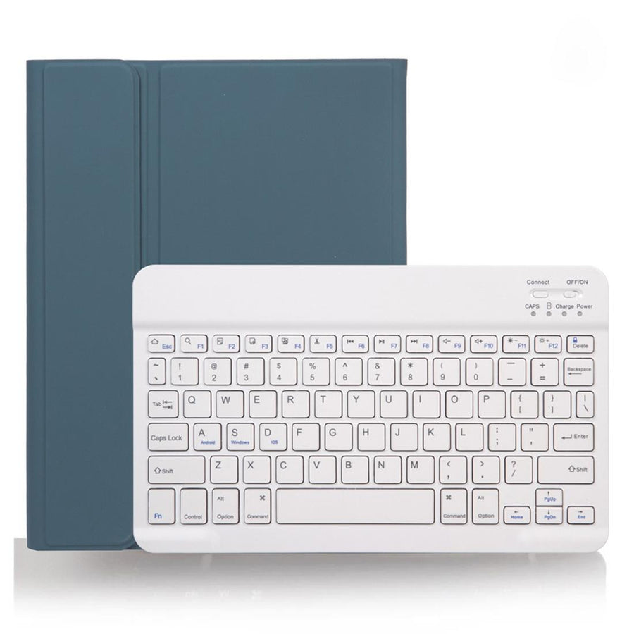 Detachable Bluetooth Keyboard Tablet Case For Ipad Pro 11 With Pen Slot - Plain Texture - Dark Green