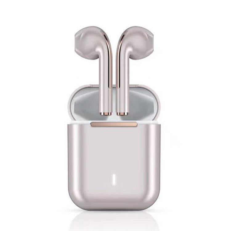 Wireless Binaural Bluetooth Earphones with Charging Box - J18 - Rose Gold