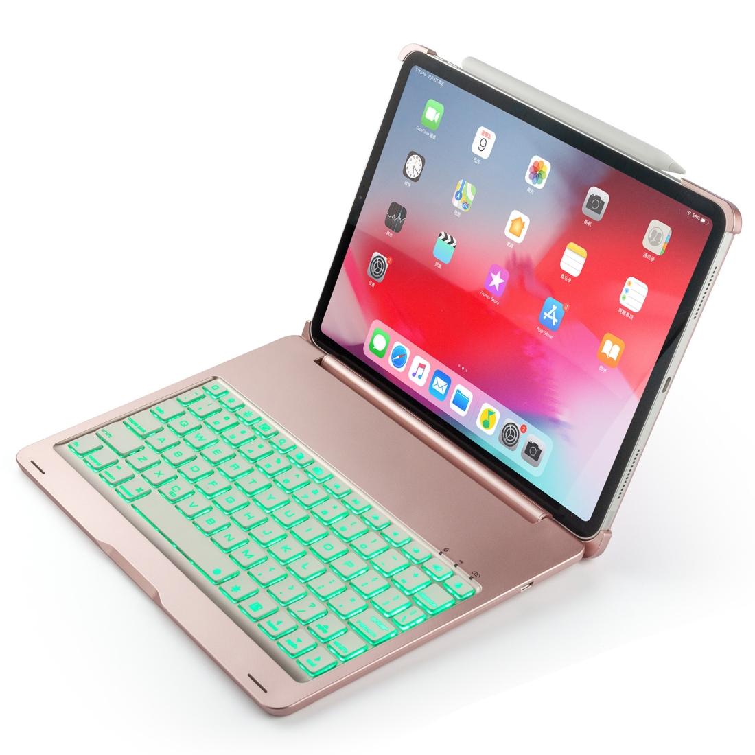 Wireless Bluetooth Keyboard Case For Ipad Pro 11 2018 - Rose Gold Colourful Backlight