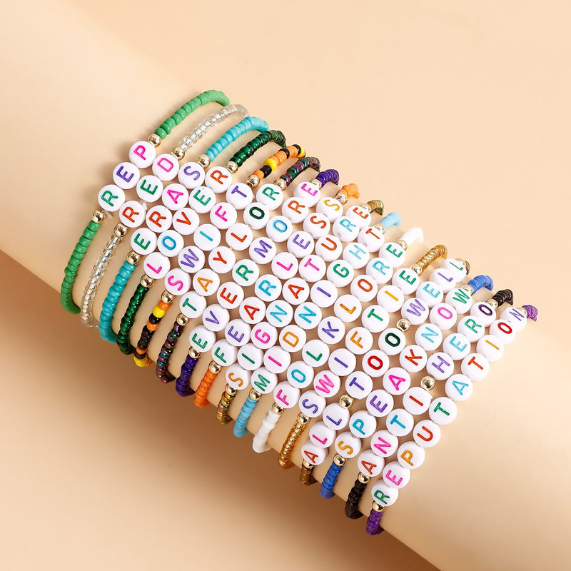 Vibe Geeks Album Inspired Taylor Concert Friendship Bracelet Polymer Clay Beads - 3-16Pcs