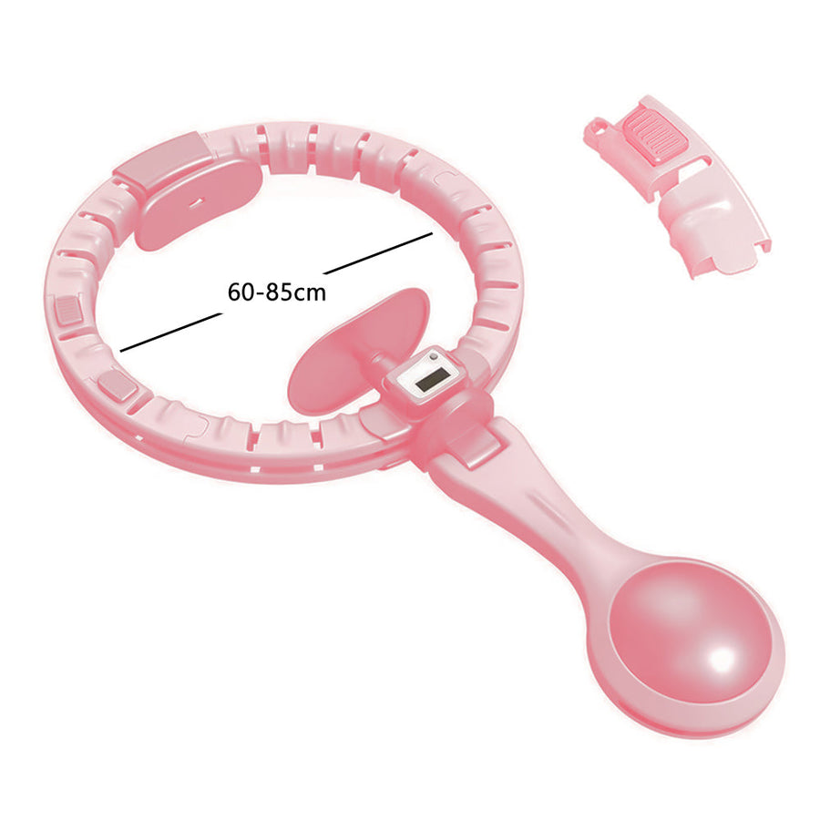 Vibe Geeks 360 Degree Smart Infinity Intelligent Hula Hoop - Pink 1 Adjustable Suction