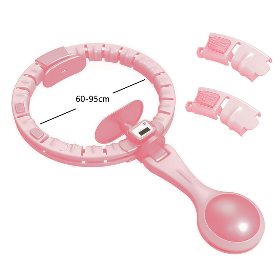 Vibe Geeks 360 Degree Smart Infinity Intelligent Hula Hoop - Pink 2  Adjustable Suction