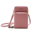 Women Pu Mobile Phone Shoulder Bag Large Capacity - Pink