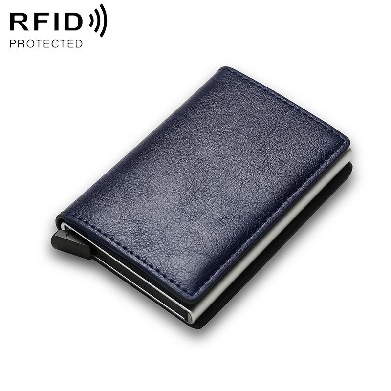 Carbon Fiber Rfid Wallet for Men - Blue