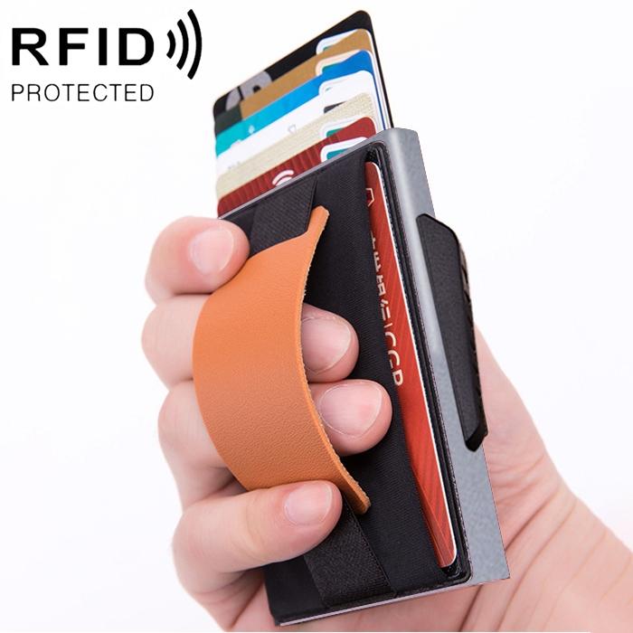 Pop-up Rfid Wallet with Anti-magnetic Protection - Grey