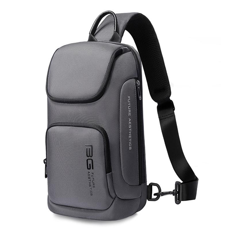 Waterproof Anti Theft Crossbody Chest Bag For Men 34 X 17.5 X 11Cm - Grey