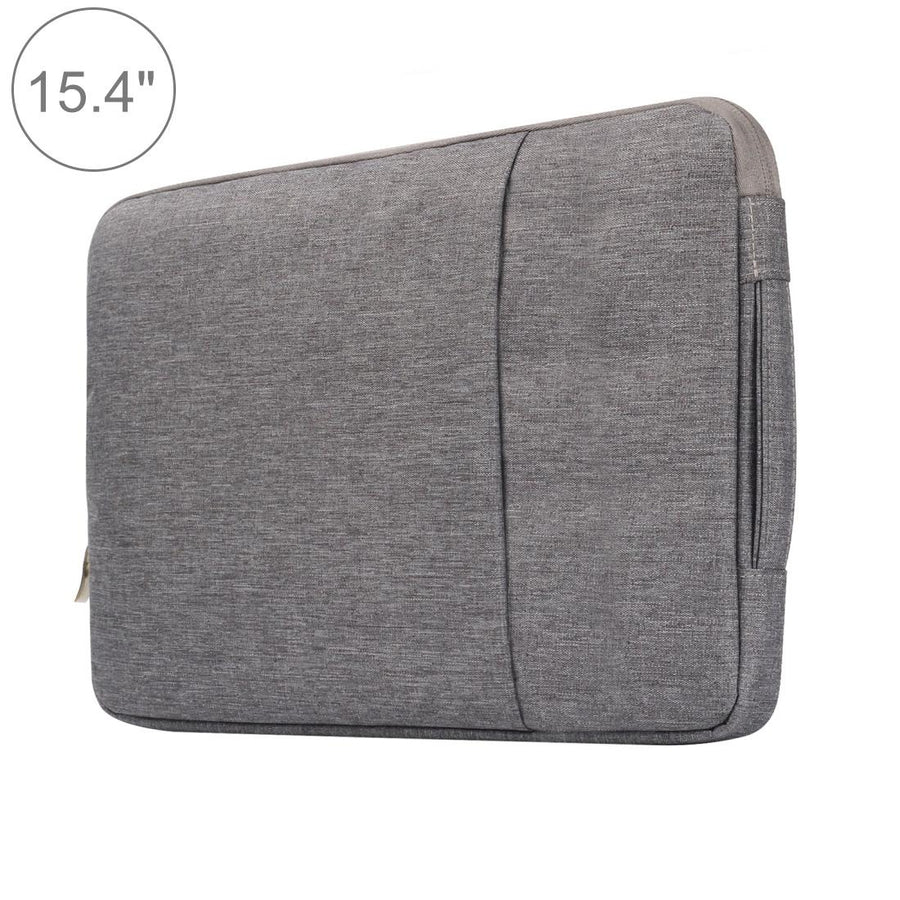 Universal Denim Laptop Bag for 15.4 Inch Notebooks - Fits Macbook Air / Pro - Portable & Stylish - 39.2x28.5x2cm - Grey