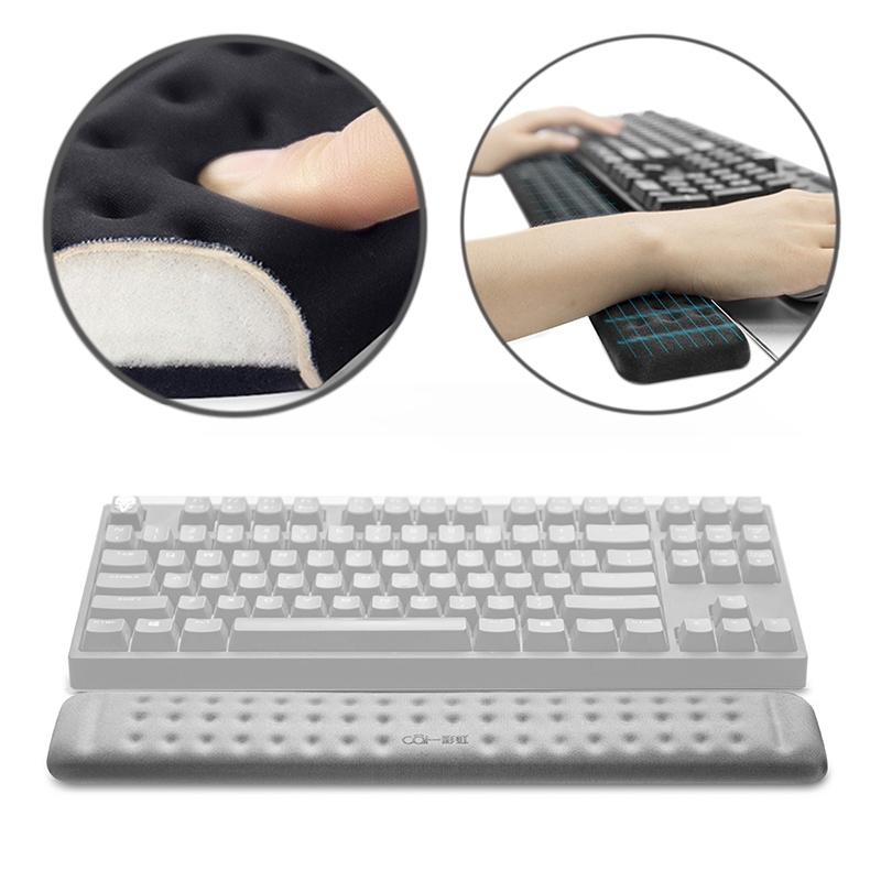 Memory Foam Keyboard Wrist Rest & Mouse Pad - Grey