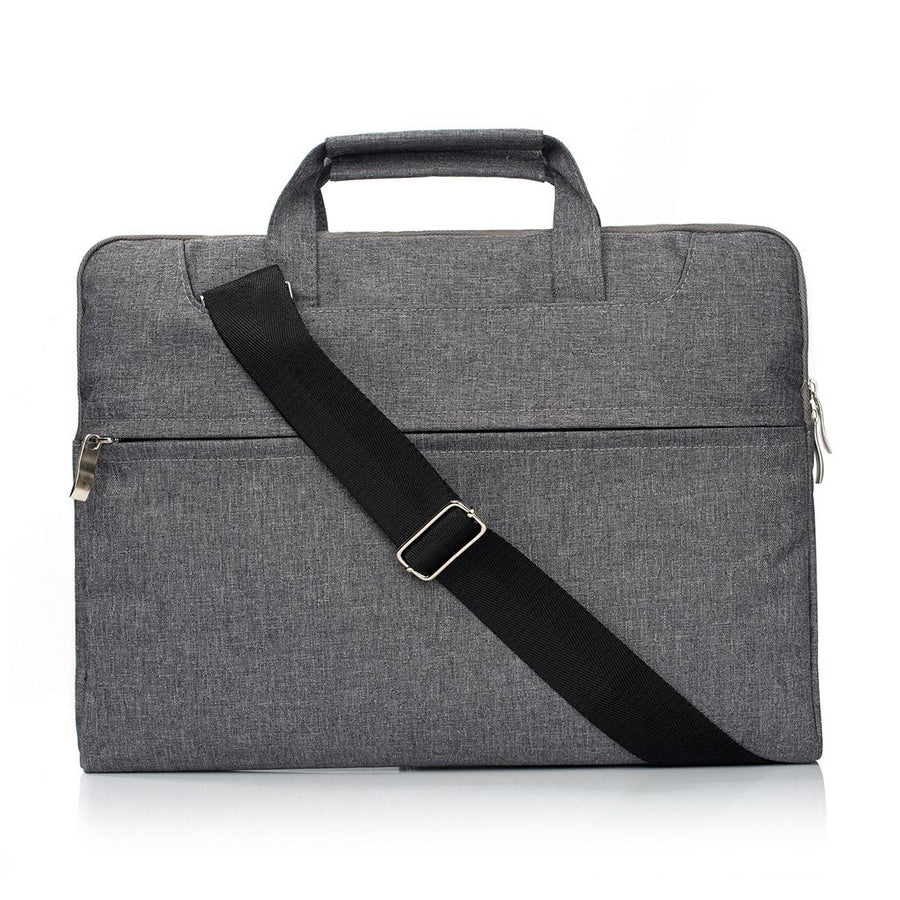 13.3 Inch Laptop Bag - Portable one Shoulder Zipper Design for Macbook Samsung Sony Dell Alienware Chuwi Asus Hp - Grey