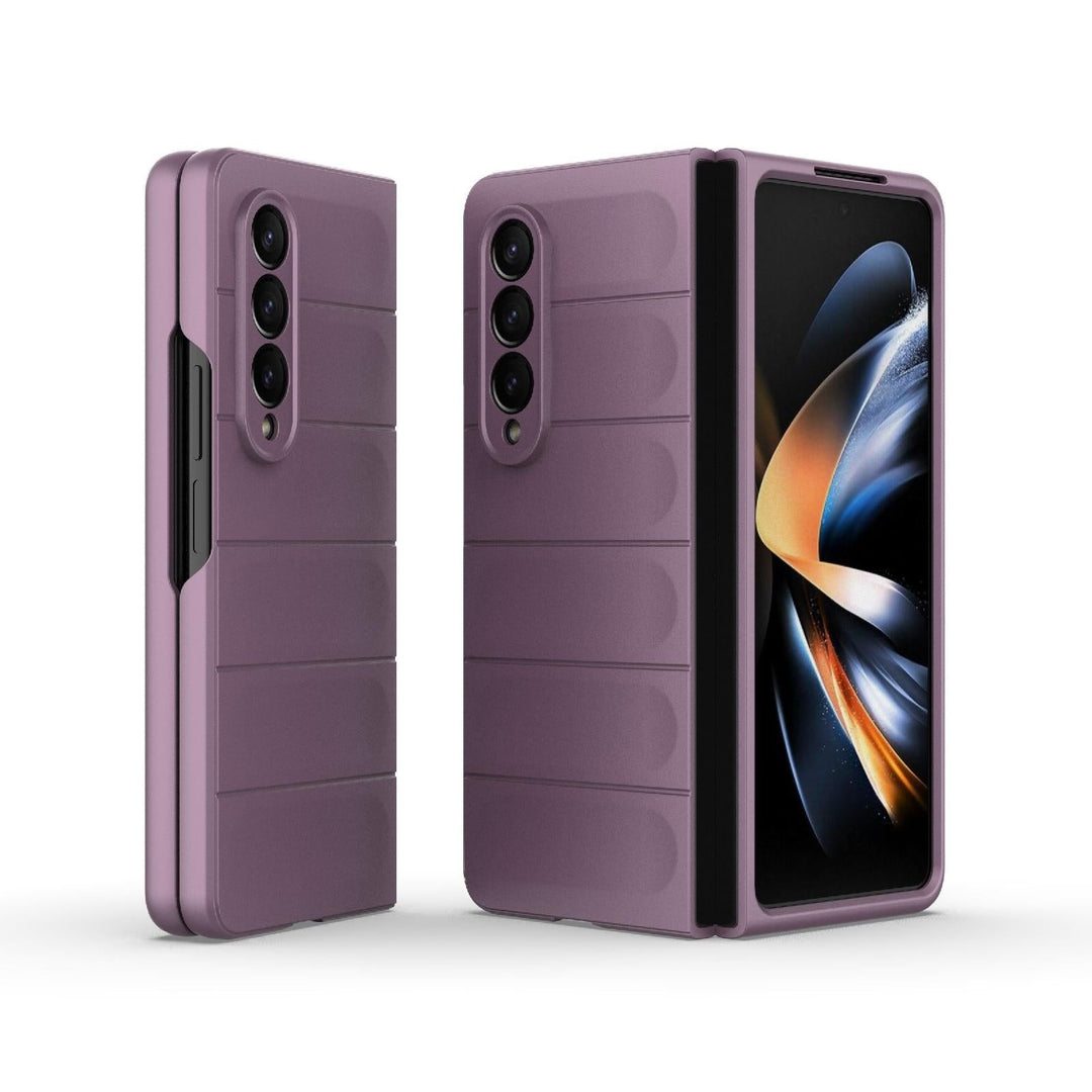 For Samsung Galaxy Z Fold4 5G Foldable Shockproof Phone Case with Magic Shield - Slim Design - Purple