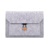 Versatile Felt Laptop Inner Bag with Button Closure - Grey