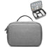 Versatile Headphone Charger & Data Cable Storage Bag - Single Layer - 23x16x7cm - Grey