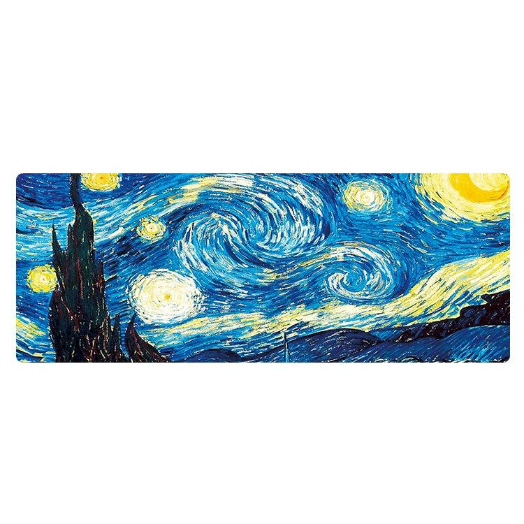 Large Oil Painting Desk Rubber Mouse Pad - Starry Sky