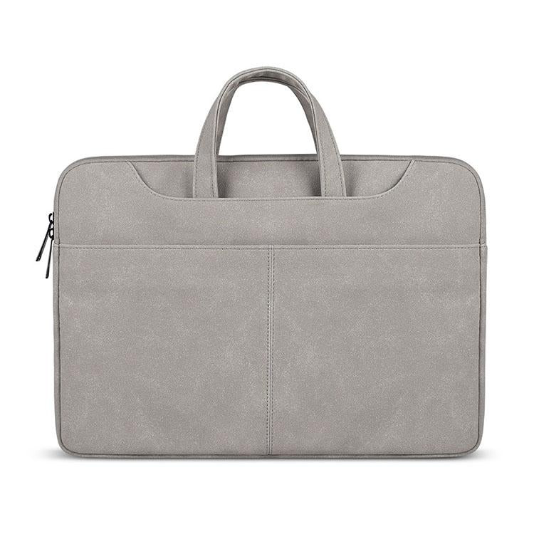 Waterproof Portable One-shoulder Handbag for 14.1 Laptops with Magic Stick & Suitcase Belt - Pu Leather Zipper Hidden St
