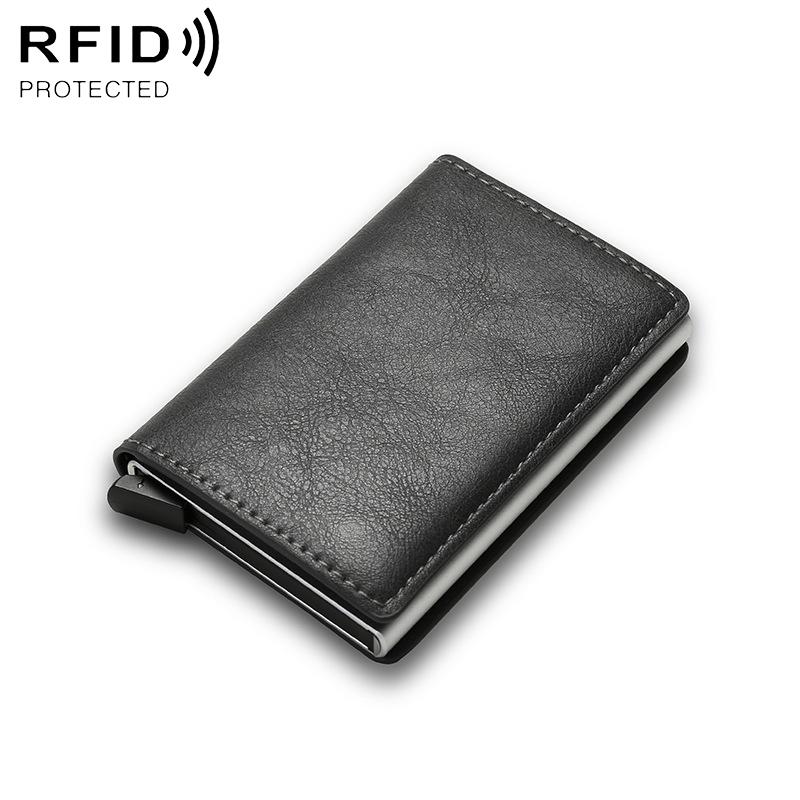 Carbon Fiber Rfid Wallet for Men - Dark Grey