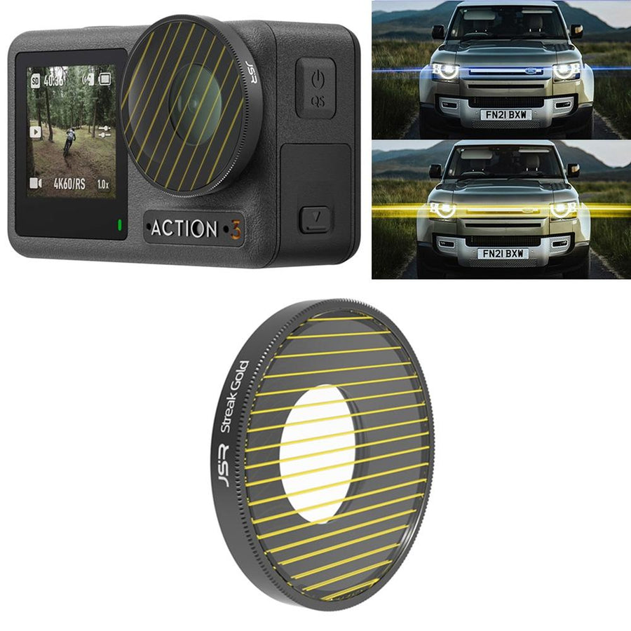 Enhanced Streak Drawing Lens Filter for Dji Action 3 - Gold