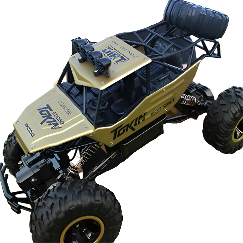 Off-road Climbing Car with 2.4ghz Remote Control and Double Motors - Gold