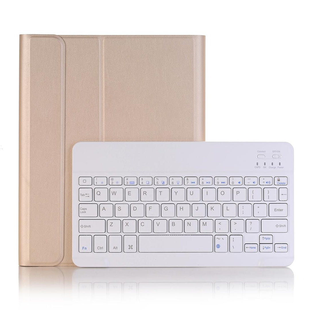 Ultra-Thin Detachable Bluetooth Keyboard Tablet Case For Ipad 10.2 2019 With Stand & Pen Slot - Gold