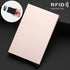 Stainless Steel Pu Business Card Holder Antimagnetic 10X6.2X0.8Cm - Gold