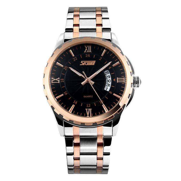 Waterproof Multifunctional Quartz Wrist Watch - Fashionable and Business-ready - Gold