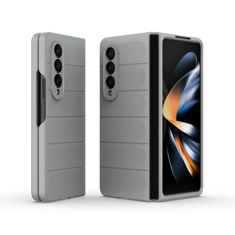 For Samsung Galaxy Z Fold4 5G Foldable Shockproof Phone Case with Magic Shield - Slim Design - White