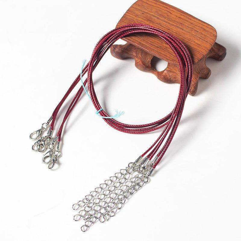 100 Crystal Pendant Necklaces On Rope Elegant Jewelry Lanyards - Orange