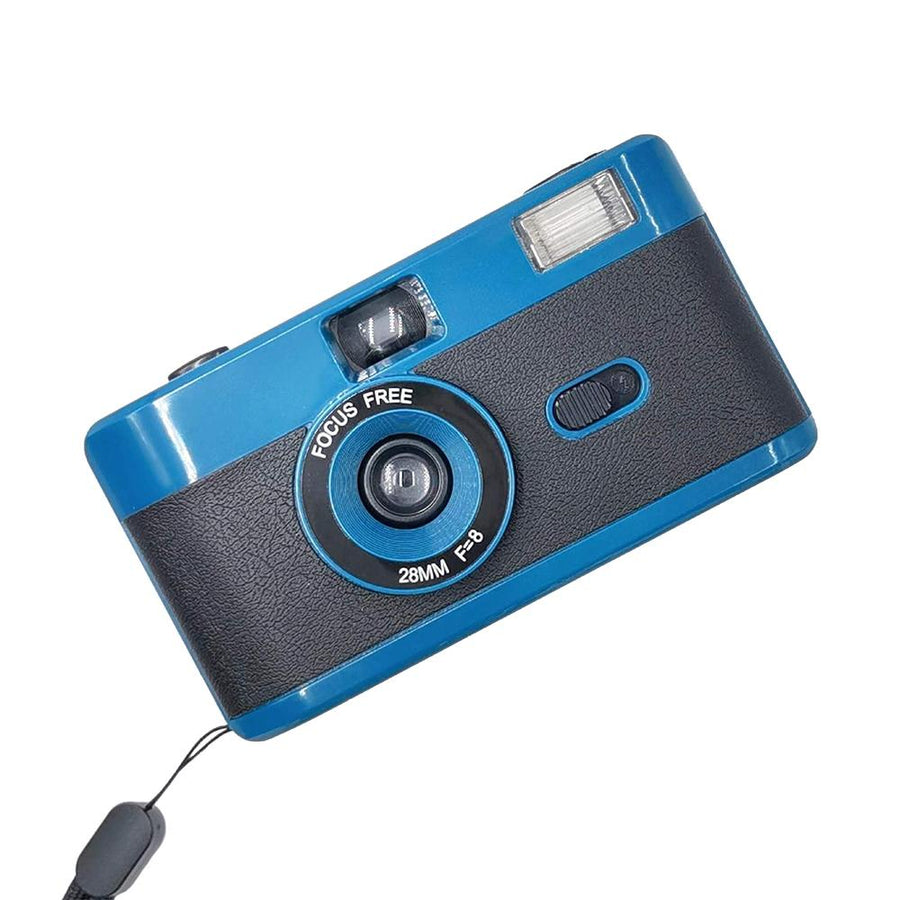 Retro Manual Reusable Film Camera for Kids - no Film - White + Pink Purple
