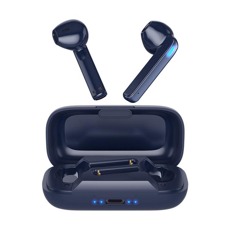 Touch Bluetooth Earphones with Charging Box & Indicator Light - Semi-in-ear - Blue