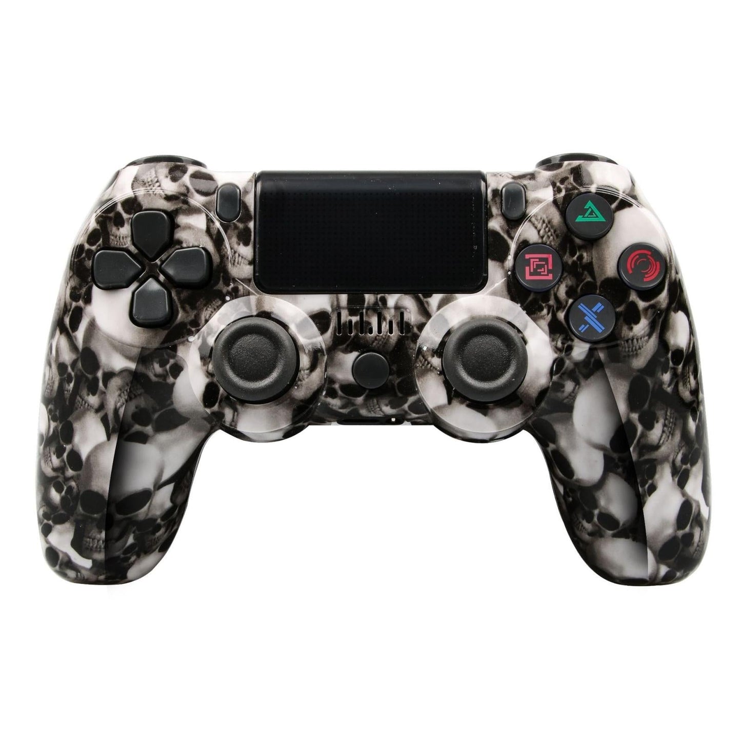 Wireless Bluetooth Game Controller for Ps4 with Dual Vibration and Light Strip - Skeleton