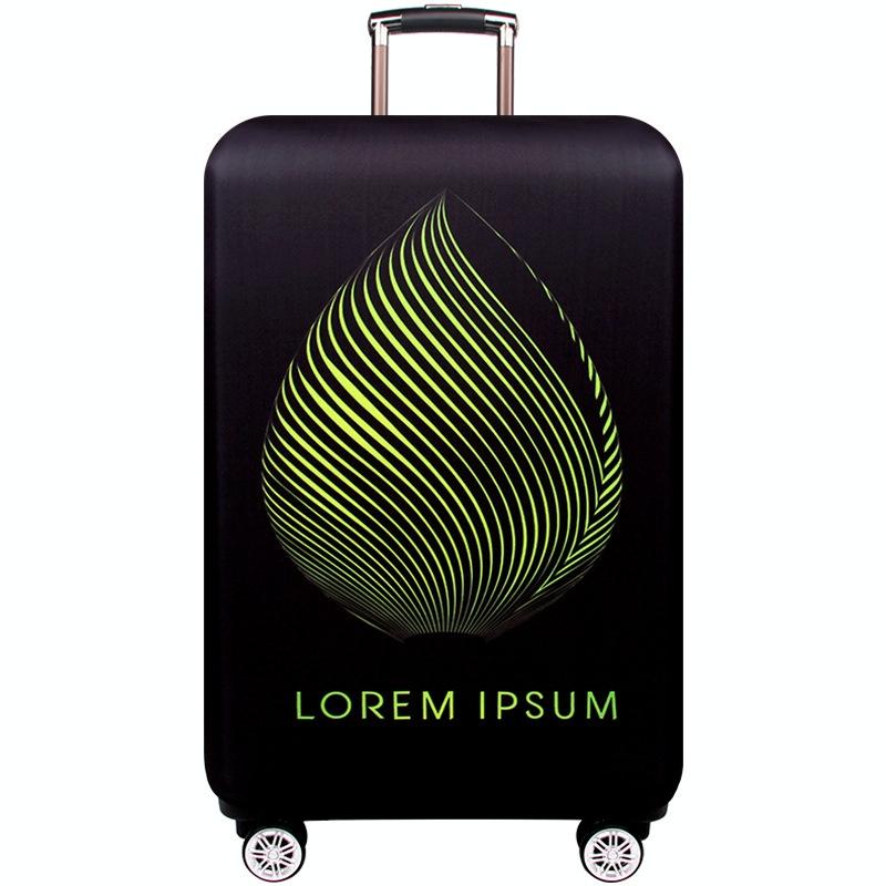 Protective Luggage Cover - Durable Elastic Anti-dust - Small Size - Green Leaves