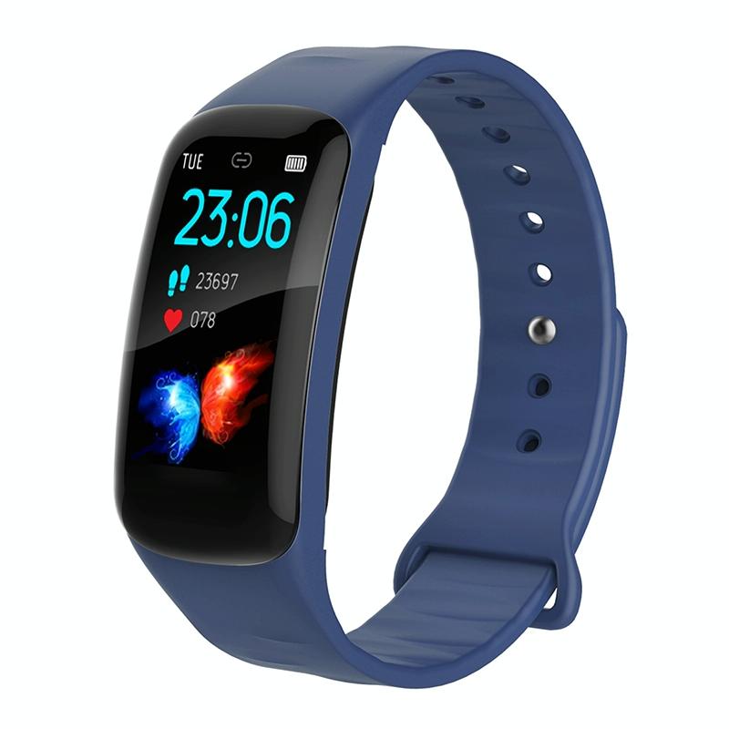 Waterproof Smart Bracelet With Step Heart And Sleep Monitoring - Ip67 - Blue