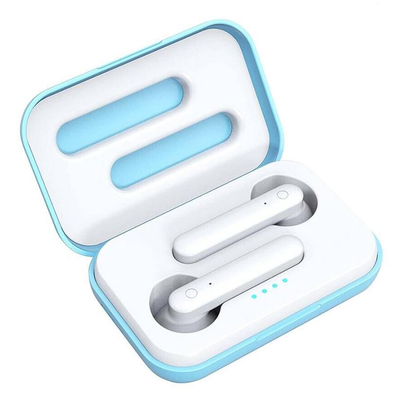 Wireless Touch Earphones with Magnetic Charging Box - Bluetooth 5.0 - Blue