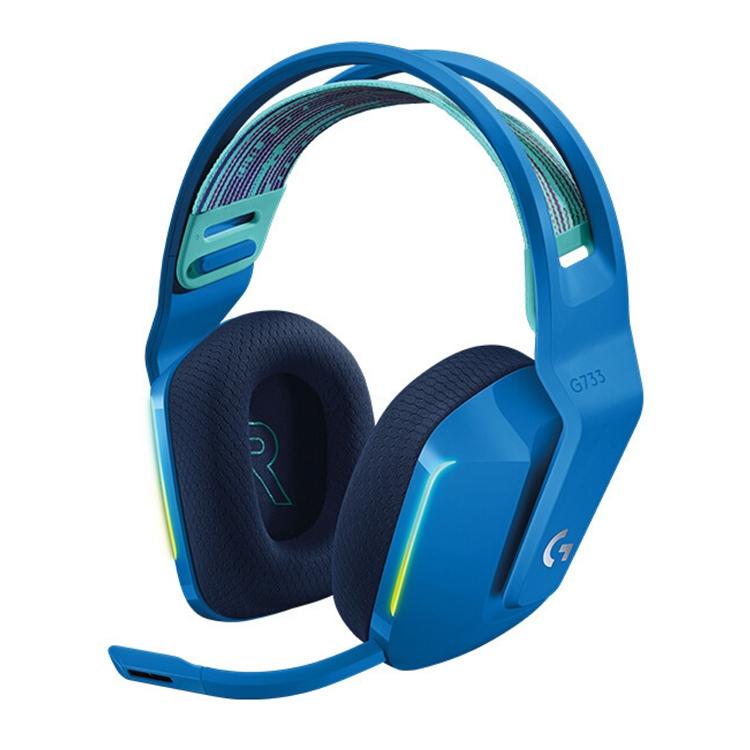 Wireless Rgb Gaming Headset With Light Speed - Blue