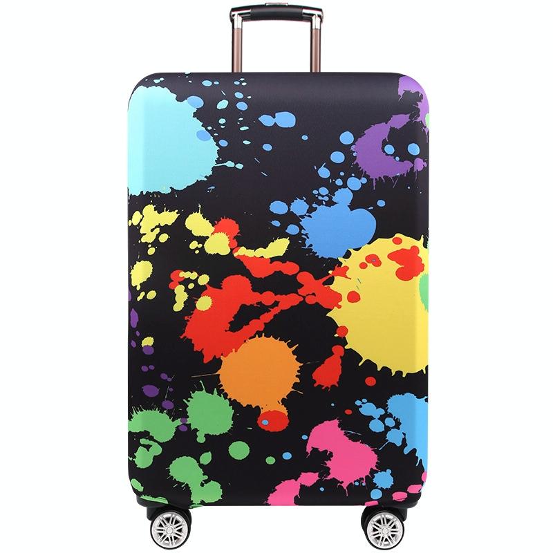 Thickened Luggage Cover - Elastic Wear-resistant Anti-dust Protection - Size l - Green Leaves