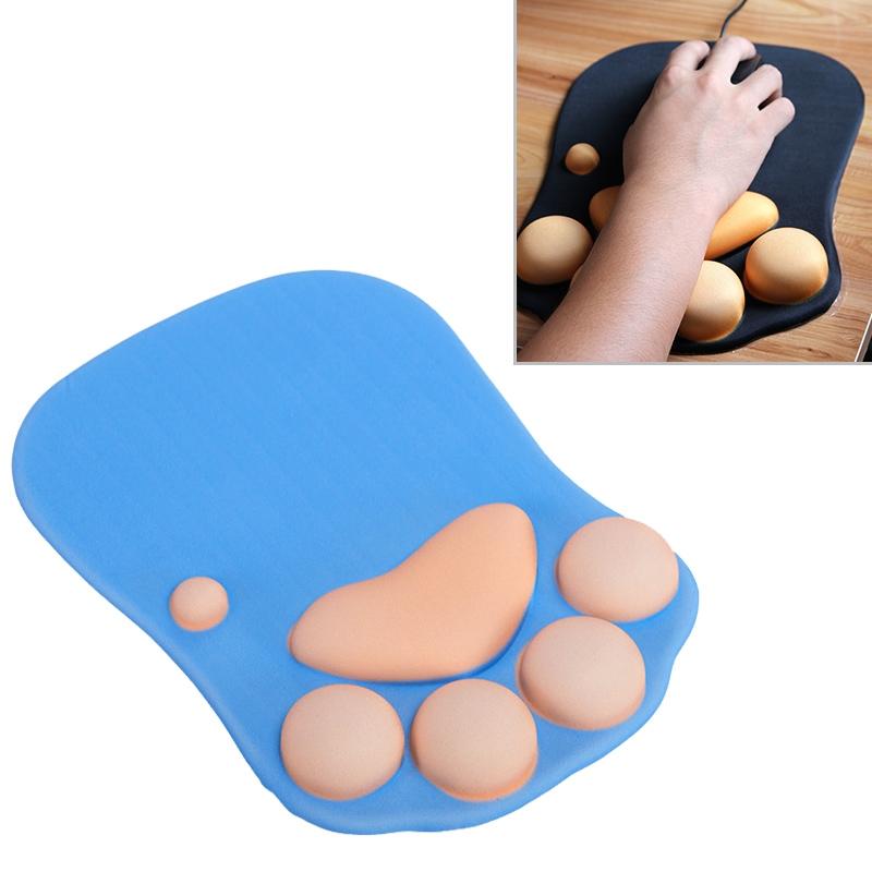 Soft Non Slip Cat Claw Mouse Pad - Blue