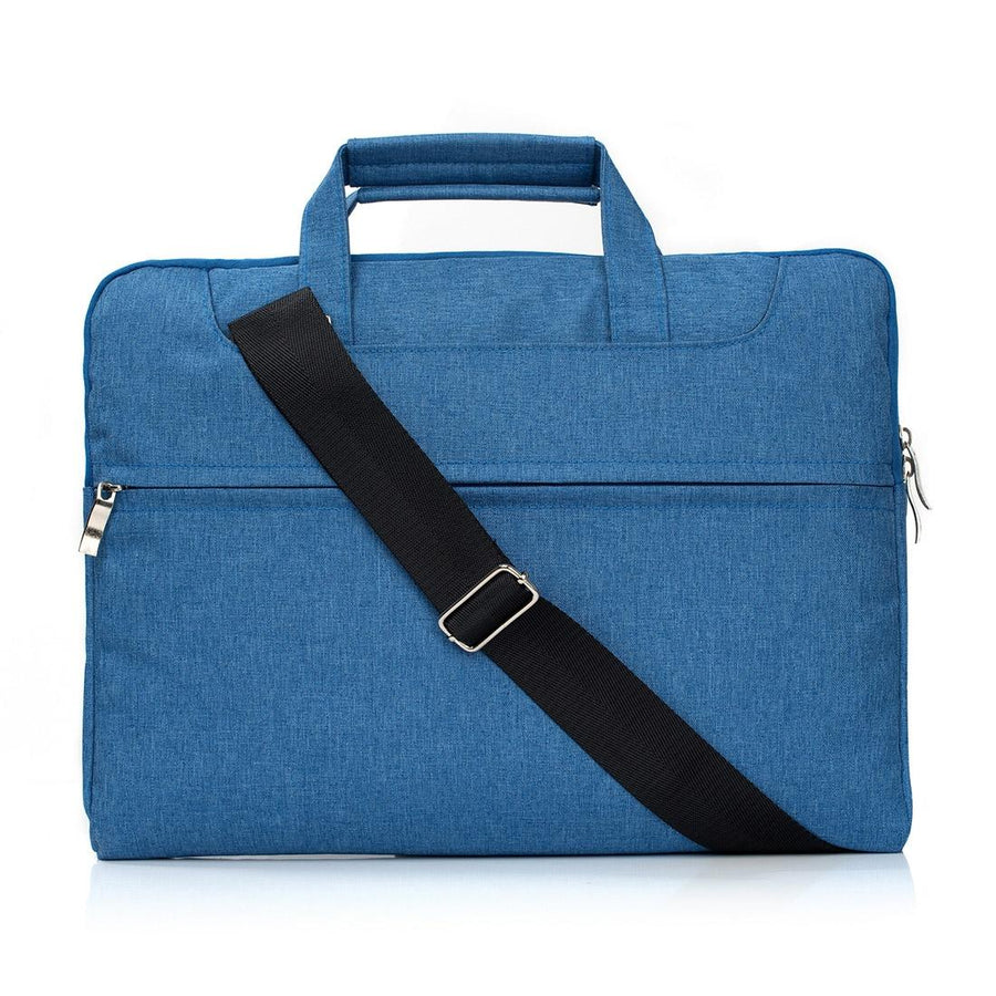 15.4 Inch Laptop Bag - Portable one Shoulder Zipper for Macbook Samsung Sony Dell Alienware Chuwi Asus Hp - Blue