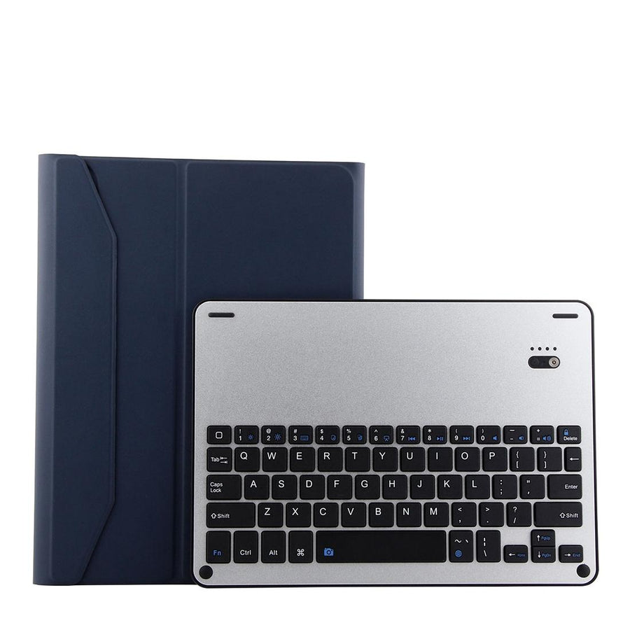 Bluetooth Keyboard & Leather Tablet Case For Ipad Pro 11 2018 - Detachable Aluminum Three-Gear Magnetic Sleep Function - Blue