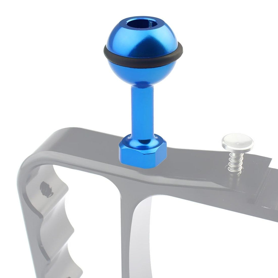Universal 1 / 4 Ball Adapter for Action Cameras - Compatible with Gopro Insta360 Dji and More - 2.5cm Diameter - Blue