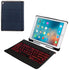 Bluetooth Keyboard & Leather Tablet Case For Ipad Air / Pro 9.7 - Detachable Ultra-Thin Multi-Angle Backlit - Blue